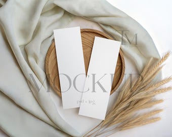 Mockups für Lesezeichen, Papier Lesezeichen Mock, zwei Lesezeichen Mockup 2x6, Fotostreifen Mockup, Digitale Lesezeichen Mockup, Doppel 2x6 Mockups