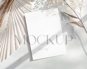 Boho Wedding Invitation Mockup, Neutral Card Mockup, Wedding Card Mockup, Invitations Card Mockup, Greeting Card Mock Up Birthday, Boho Mock