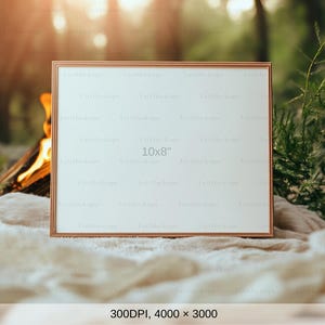Natural Baby Shower 10x8 Sign Mockup, Gold Frame Table Sign Mockup ...