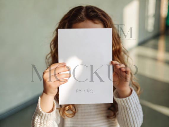 Kids Party Invitation Mockup, Kids Invitation Mockup, Kids Birthday Invitation Mockup, 5x7 Invitation Mockup Hand, Zazzle Invitations Mock