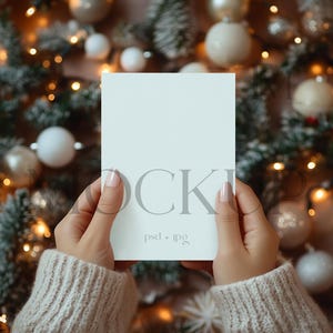 Christmas Cards Mockup, Holiday Card Mockup, Greeting Cards Mockup, Christmas Mockup Invitation, Boho Christmas Card Mockup, 5x7 Card Mock