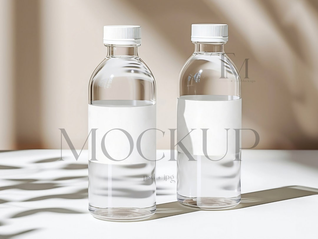 Water Bottle Label Mockup, 8x2 Label Mockup, Wedding Mockup, Drink ...
