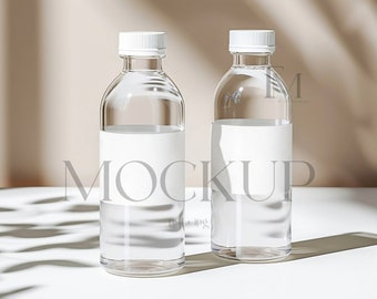 Water Bottle Label Mockup, 8x2 Label Mockup, Wedding Mockup, Drink Label Mockup, Wedding Stationery Mockup, Blank Label Mockup, Bottle Mock