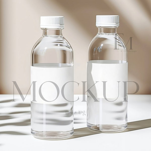 Water Bottle Label Mockup, 8x2 Label Mockup, Wedding Mockup, Drink Label Mockup, Wedding Stationery Mockup, Blank Label Mockup, Bottle Mock