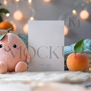 Kinder einladen Mockup, Pfirsich 5x7 Karten Mockup, Babyparty Einladung Mockup, Kinder Geburtstag Mockup, Grußkarte Mockup, Zazzle Karte Mockup