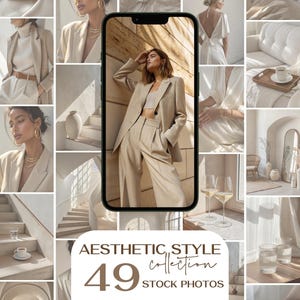 Faceless Stock Photos Bundle, Aesthetic Stock Photos, Neutral Instagram Lifestyle Image, Girl Boss Photos for Reels, Marketing Content Bank