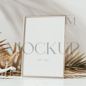 Kindergeburtstag Rahmenschild Mockup, Minimal 5x7 Schild Mockup, Babyparty Tischnummer Mockup, 5x7 Rahmen Mockup, Einfaches Tischschild Mockup D11