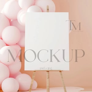 Wedding Welcome Sign Mockup Easel Sign Mockup Seating Chart Mockup Boho Mockup 18x24 Sign PSD Mockup Wedding Poster Mockup Stationery Mockup