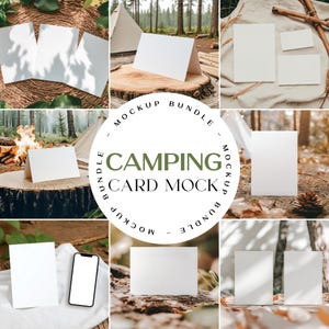Pacchetto di mockup di inviti per baby shower, pacchetto di mockup di biglietti Forest 5x7, pacchetto di mockup di biglietti di auguri, pacchetto di mockup di biglietti orizzontali di compleanno CP2