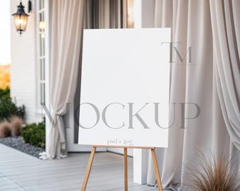 18x24 Easel Sign Mockup, Wedding Welcome Sign (PSD & JPG)