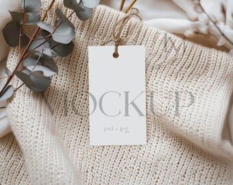 2x3,5 Geschenkanhänger Mockup, PSD Mockup