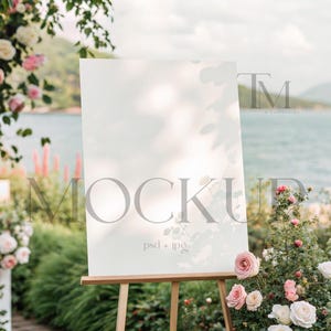 Outdoor Wedding Sign Mockup, 18x24 Easel Sign Mockup, Welcome Sign Easel Mockup, 18x24 Poster Board Mock Up, Bridal Shower Sign Mockup
