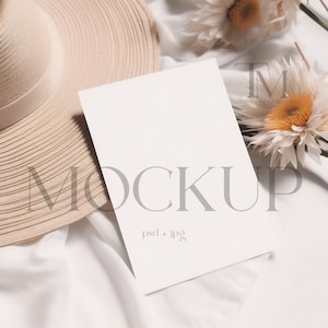 15x18 Karte Mockup Minimalistisch Leere Weiße Karte Mockup 15x18 Einladung MockUp Hochzeit Briefpapier Mockup Boho Karte MockUp Grußkarte Mockups