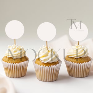 Cupcake Toppers Mockup, Cupcake Mockup, Leerer Cupcake Topper, Einfacher Cupcake Topper Mockup, Favor Tag Mockup, Kuchen Topper Mockup PSD Mockup