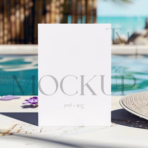 Karte Mockup Sommer, Sommer Karte Mockup, Strand Einladung MockUp, Hochzeit am Strand Einladung Mockup, 5x7 Karte Mockup, Sommer Hochzeit Mockup