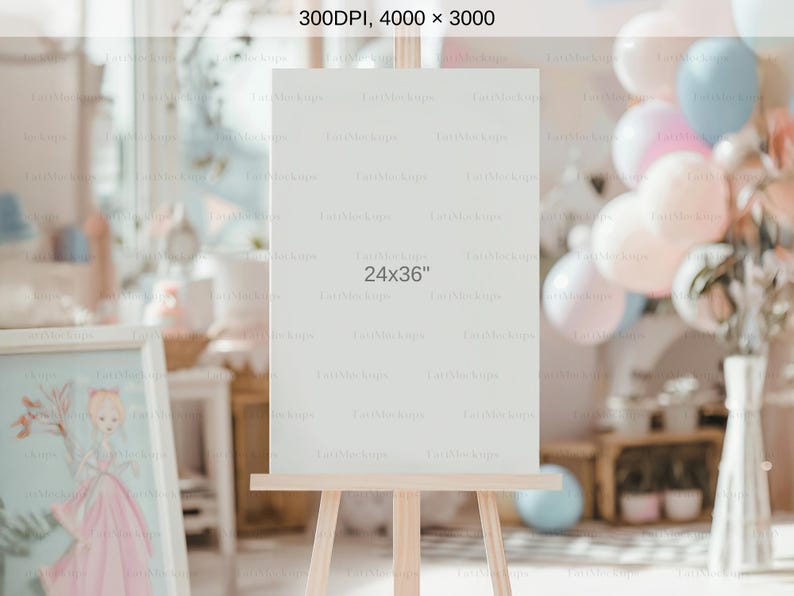 24x36 Welcome Sign Mockup, Boho Easel Sign Mockup, Seating Chart Mockup ...
