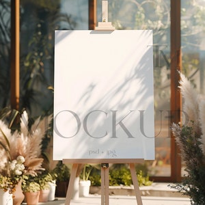 Boho Wedding Easel Mockup, Wedding Sign Mockup, Welcome Sign Mockup, Easel Sign Mockup, Seating Chart Mockup, Bridal Shower Sign Mockup