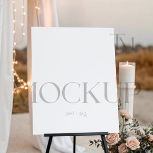 3x4 Proportion Sign Mockup, Boho Welcome Sign Mockup, Seating Chart Mockup, 16x20&quot; Sign Mockup, Large Sign Mockup, Event Sign Mockup
