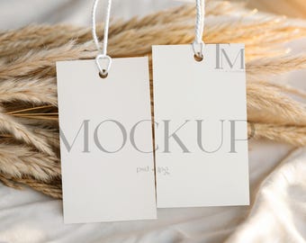 Rechteck Tags Mockup, 2x3,5 Geschenkanhänger Mockup, Hang Tag Label Mockup, Frühling Geschenkanhänger Mockup, Hochzeit Tag Mockup, 2x3,5 Mockup, PSD Mockup