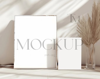 Time Capsule Mockup, 8x10 and 5x7 Frame Mockup (PSD, JPG)