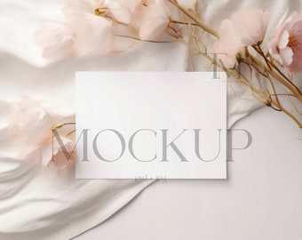 5x3.5 Horizontal Card Mockup, Minimalist Design (PSD, JPG)