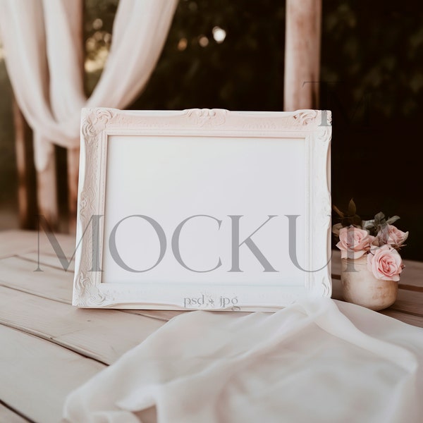 10x8 Horizontal, Table Number Mock, Wedding Sign Mockup, Photo Frame Mockup, Signage Mockup, 10x8 Frame Mockup, Framed Sign Mockup, Bar Mock