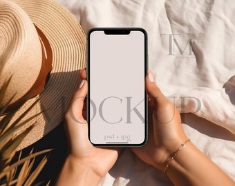 iPhone 画面モックアップ、電子招待状ディスプレイ (PSD、JPG)