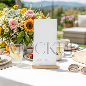 Dinner Menu Mockup – Summer 4x9 Table Stationery Display (PSD Mock)