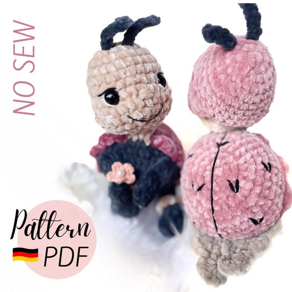 手編み、手作りてんとう虫です。 かぎ針編みのてんとう虫「ルビー」 - Etsy 日本