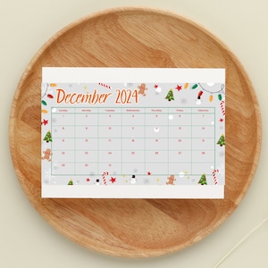 December 2024 calendar page, Festive monthly planner, Decorative Christmas planning pages, Personalized to do list, Seasonal organization