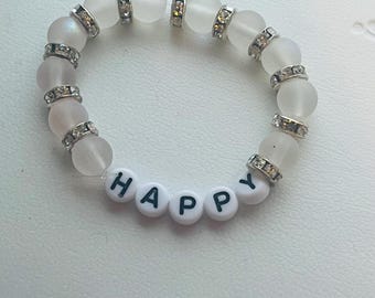 Happy glass beads