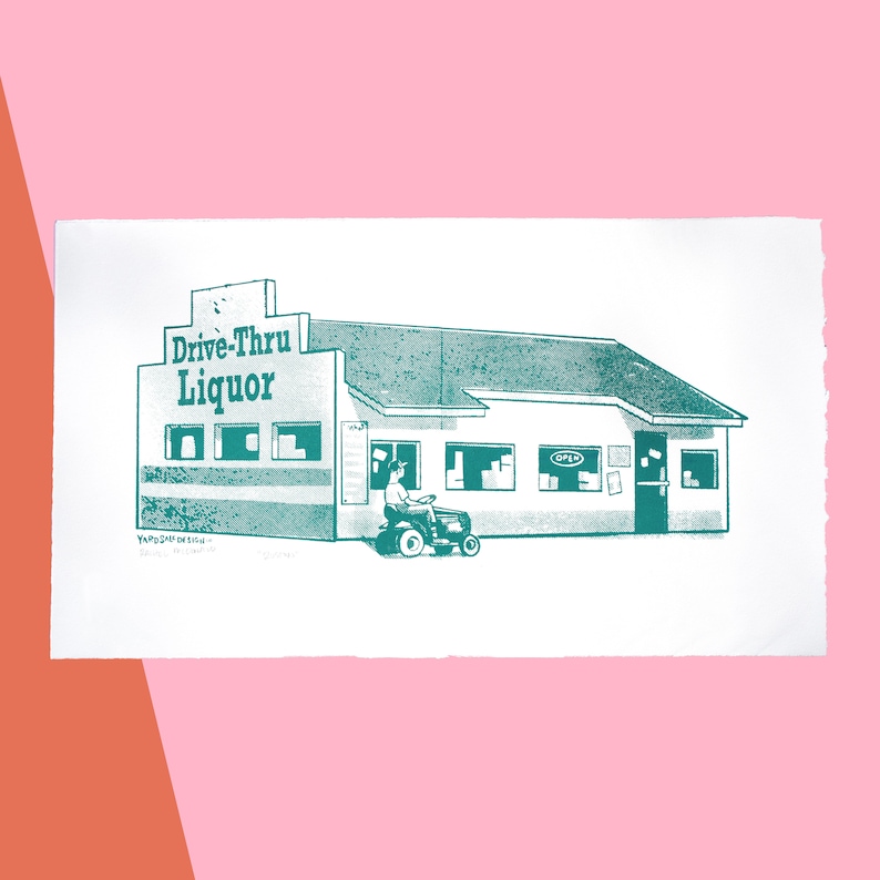 Ruston Drivethru Daiquiri Legend Screen Print Etsy