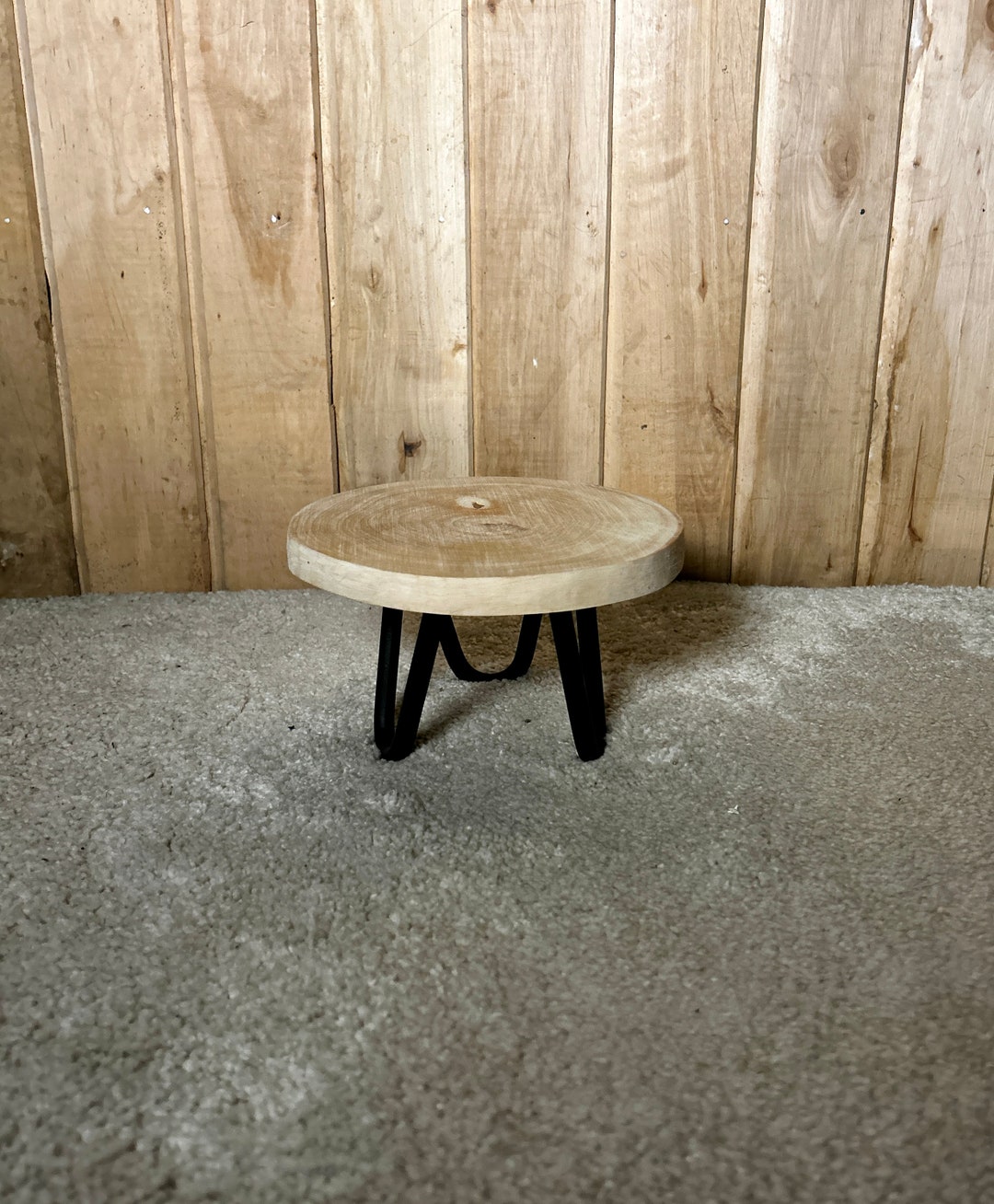 Handmade Wooden Birch Plant Stand, Rustic Decorative Plant Riser, Wood ...