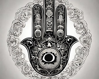 Hand Mandala Brush Set | 8 Evil Eye Stamps for Procreate | Boho Tattoo Designs Digital Download