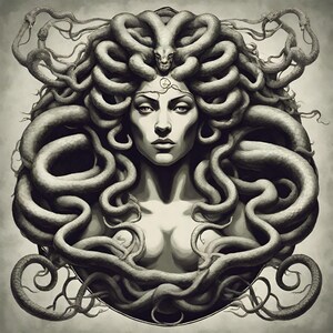 Medusa Clipart ,Mythological Creatures Cliparts,Junk Journal,Scrapbook,Commercial Use,Fantasy Images,Instant Digital Download,Clipart Bundle