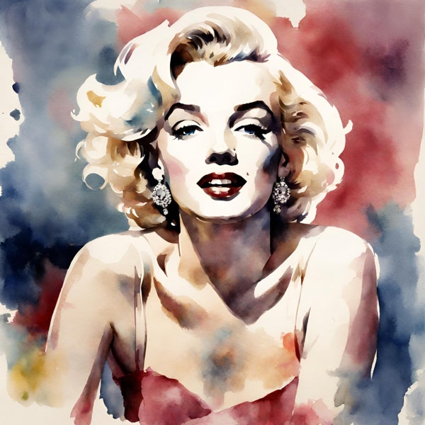 8 Marilyn Monroe PNG Clipart, Watercolor Monroe Silhouette Hollywood Movie Star Drawing Illustration, Marilyn Monroe Pose Card Making Craft