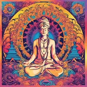 Psychedelic Kundalini PNG Bundle, Chakra Designs, Meditation Art (Digital Download)
