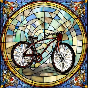 Bicycle Stain Glass Etsy Australia