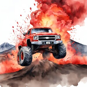 Monster Truck Png Sublimation Design Kids Truck design Png, Extreme Vehicle Png, digital Download monster truck tumbler design Son Daughter