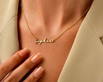 Personalized Name Necklace , Custom Name Necklace , Family Name Necklace , Gold Name Necklace , 925 Sterling Silver Name Necklace