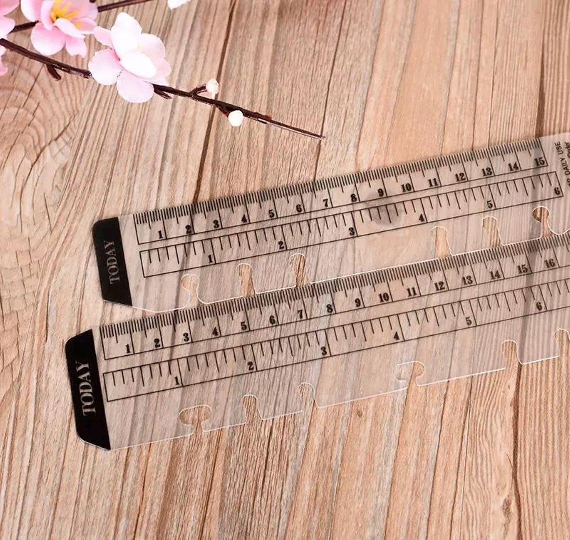 Par Index Ruler Six Hole Matte Black/transparent Index Ruler, Planner Divider, Bookmark ...