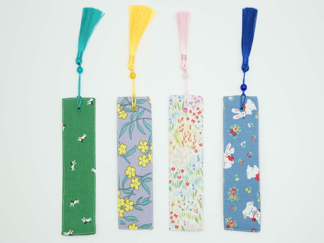 Handmade Floral Fabric Bookmark With Tassel - Etsy