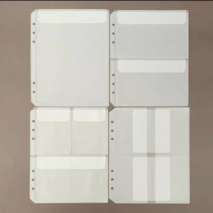 6 Ring Planner Pouch Insert: Clear PVC Pocket Insert A5 size, FREE shipping