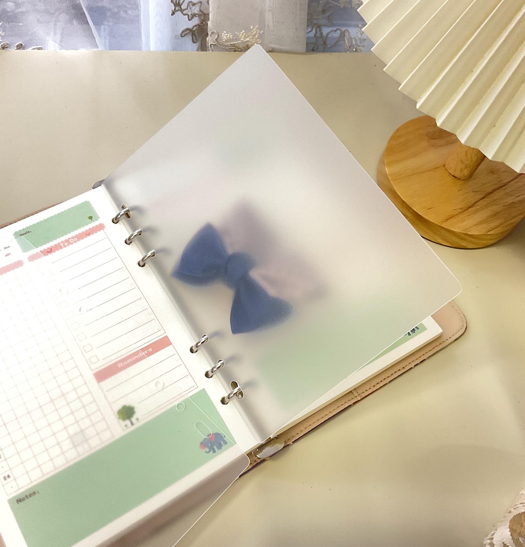 Frosted Binder Dividers: Transparent Plastic Page Separators (A5 A6 ...