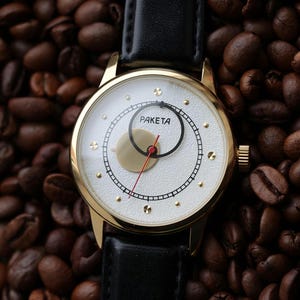 Rare Raketa Copernicus Vintage Mechanical Watch for Men, Blue Moon Phase, Perfect Gift for Him, Christmas Present