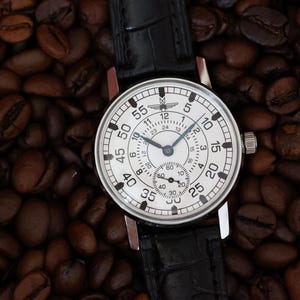 Mens wrist watch Pobeda Aviation, mechanical watch for pilot, gift for him, watches for men, vintage watch, military watch, gifts for men