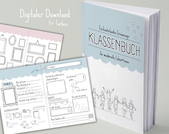 Teacher gift, memory book with profiles, self-designed memory book, farewell gift for teachers