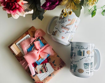 Blind Date with a Book and Mug | Book Box  | Bookish Bundle Set | Self-Care Gift Set | Birthday Gifts | Mugs for Book Lover