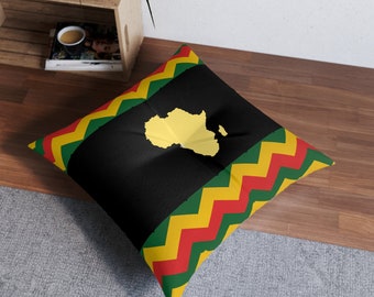 Floor Pillow, African Themed Square Tufted | Floor Pillow | Kid Floor Pillow | African Themed Home Decor | Reading Nook Cushion | Meditation