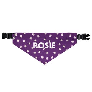 Personalized Pet Bandana Collar | Custom Name Pet Bandana | Dog Bandana| Custom Dog Bandana | Purple Pet Bandana| Gift for Dog | Pet Fashion